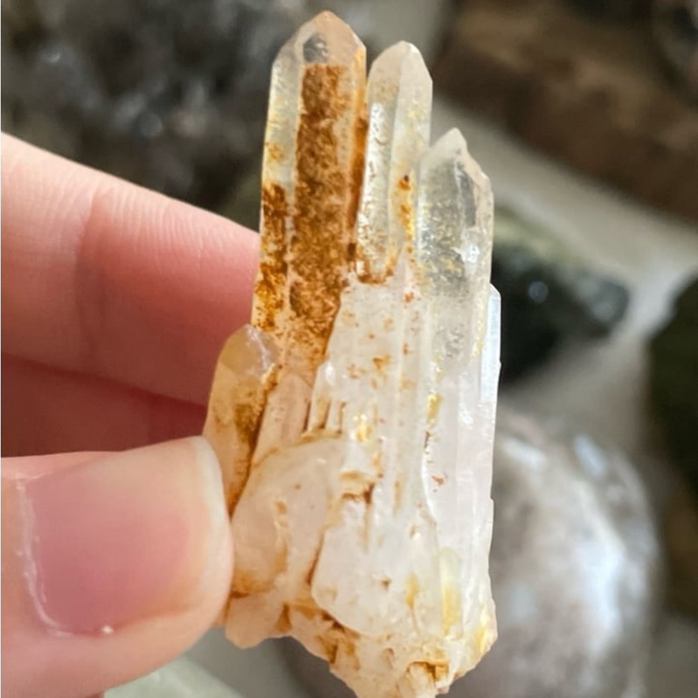 quartz with limonite from bulgaria